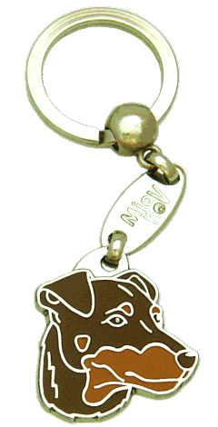 GERMAN HUNTING TERRIER SMOOTH BROWN <br> (keyring, without engraving)
